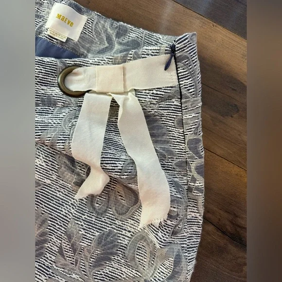 Maeve by Anthropologie Floral Jacquard Mini Skirt – 12 – Metallic Grey – Holiday - Picture 7 of 10